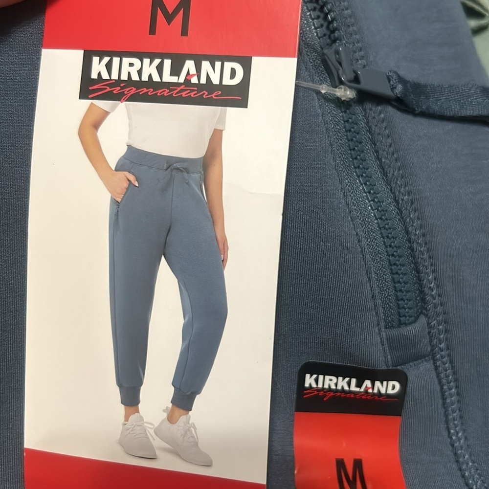 Kirkland Signature Ladies Active Joggers Blue Size L NWT - Picture 2 of 8